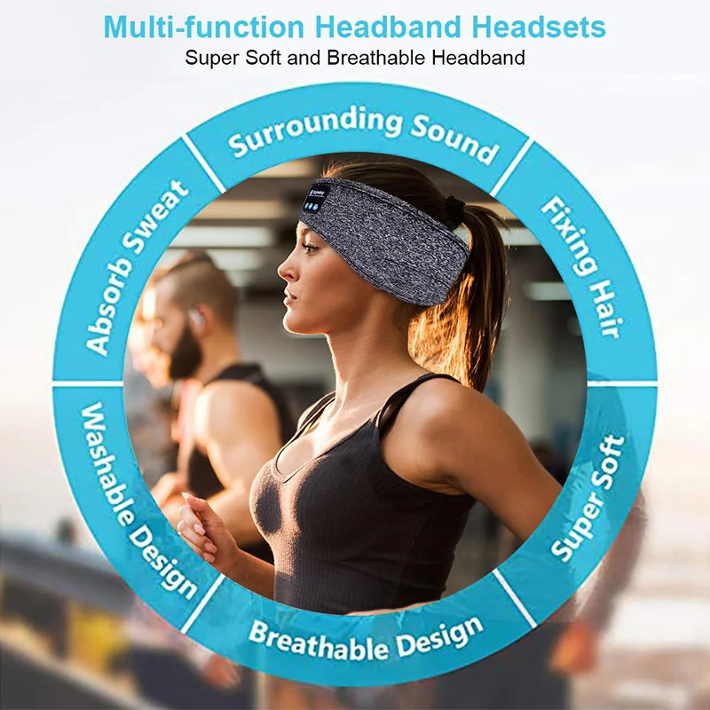 Wireless Bluetooth Sports Headband Speaker with Sleep Music