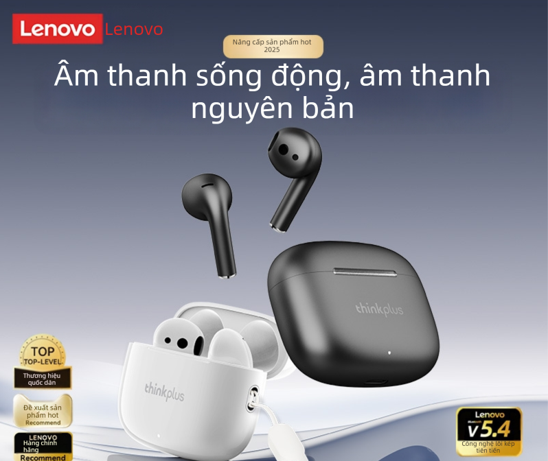 Lenovo | Tai Nghe Bluetooth Chất Lượng Âm Thanh Cao Hủy Tiếng Ồn Pin Dài 2026 Mới