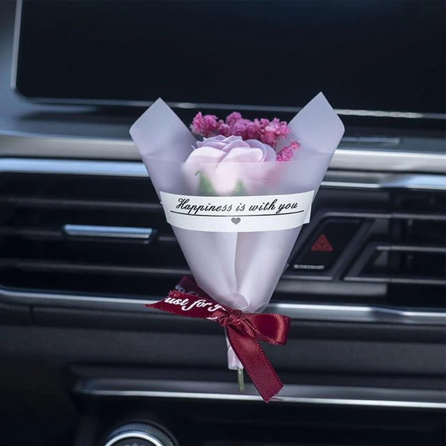 Getrocknete Blume Auto Lufterfrischer Auto Air Vents Getrocknete Blumen  Parfüm Bouquet Auto Vent Clip Für Männer Und Frauen Auto innen - AliExpress