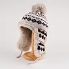 Fashion Retro Lei Feng Hat Women's Warm Autumn And Winter Plush Windproof Versatile Ear Protection Knitted Hat Ski Cap 3