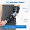 Hinged ROM Elbow Brace, Adjustable Post-Op Stabilizer Splint, Arm Injury Recovery Support Fracture Immobilization Rehabilitation 5