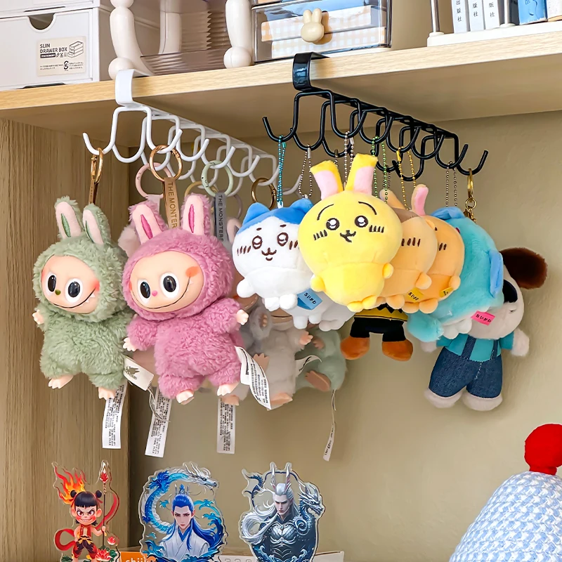 Ganchos de doble fila para exhibición, organizador de montaje en