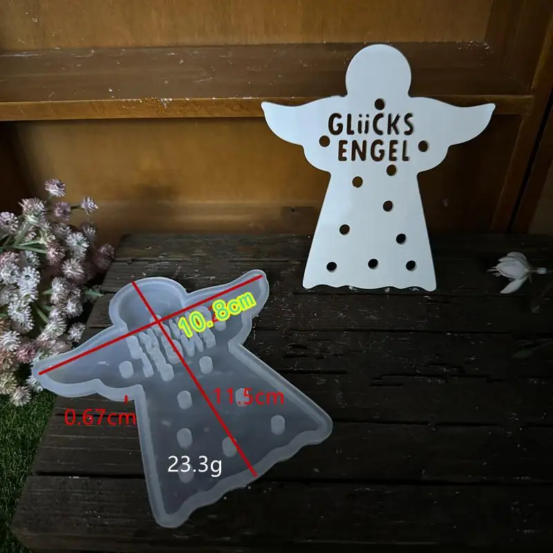 Angel Gypsum Silicone Mold DIY Handmade LED Night Light Concrete Candle Resin Casting Mold Home Craft Ornaments Festival Gift