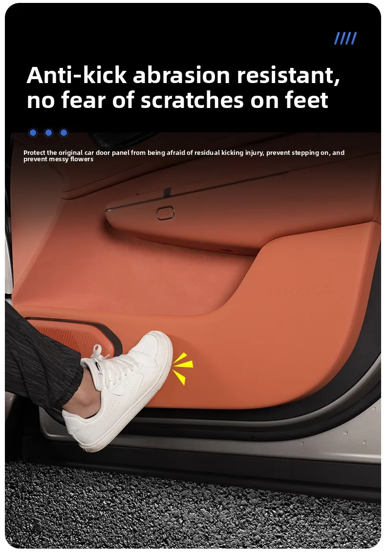 For Lynk & Co 900 2025 2026 4Pcs/Set Car Door Anti Kick Pad Leather Door Edge Protective Mat Anti-scratch Cushion Accessories detail image 6