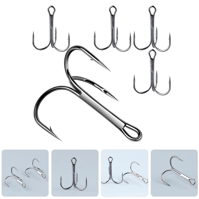 25 Db Kültéri Horgok Horgászat Fémhármas Hordozható Édesvízi Sósvíz Többcél - Image 5