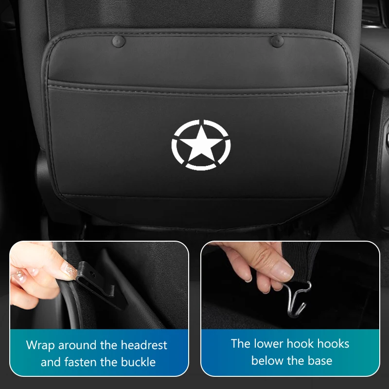 Car Seat Back Anti Child Kick Pad Protector Cover Accessories For Jeep Patriot Renegade Wrangler JK JL Liberty Trailhawk