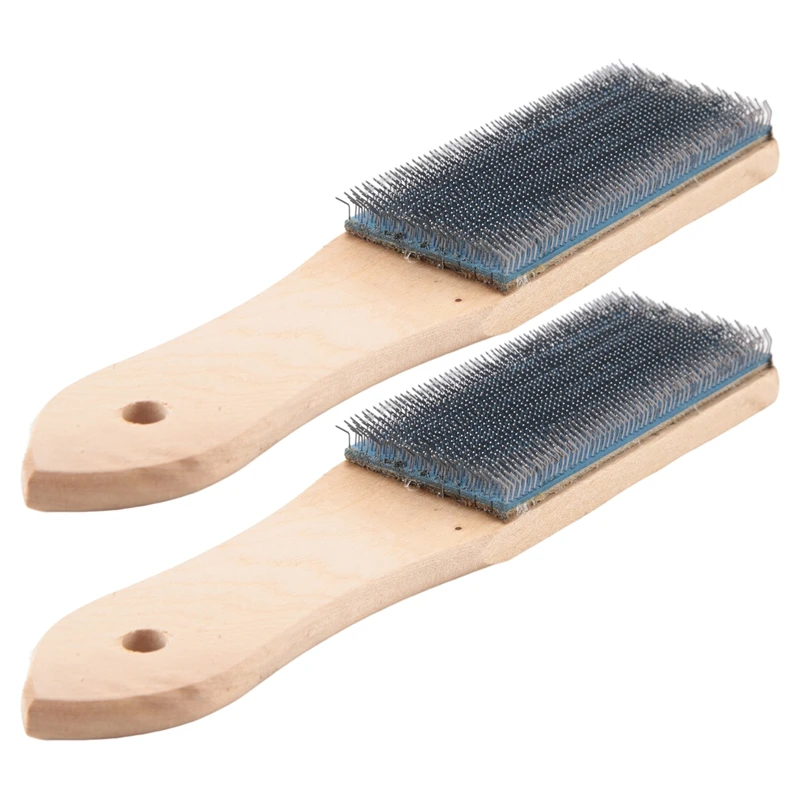 

File Card Brush Steel Card File Brush Cleaner Remove Chip Metal Bits Cleaning 8.26 Inch Length, 2 Pieces