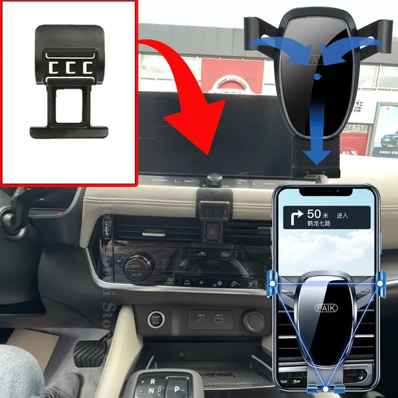닛산 Qashqai E-Power J12 2022 2023 에어 벤트 자동 휴대 전화 홀더 핸드폰 브래킷 중력 스탠드 액세서리 용 자동차 마운트