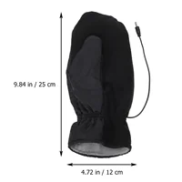 Outdoor Winter Heated Mittens Warm Electric Heated Cycling Skiing Gloves Thermal Motorcycle Glove Windproof Rechargeable USB 2