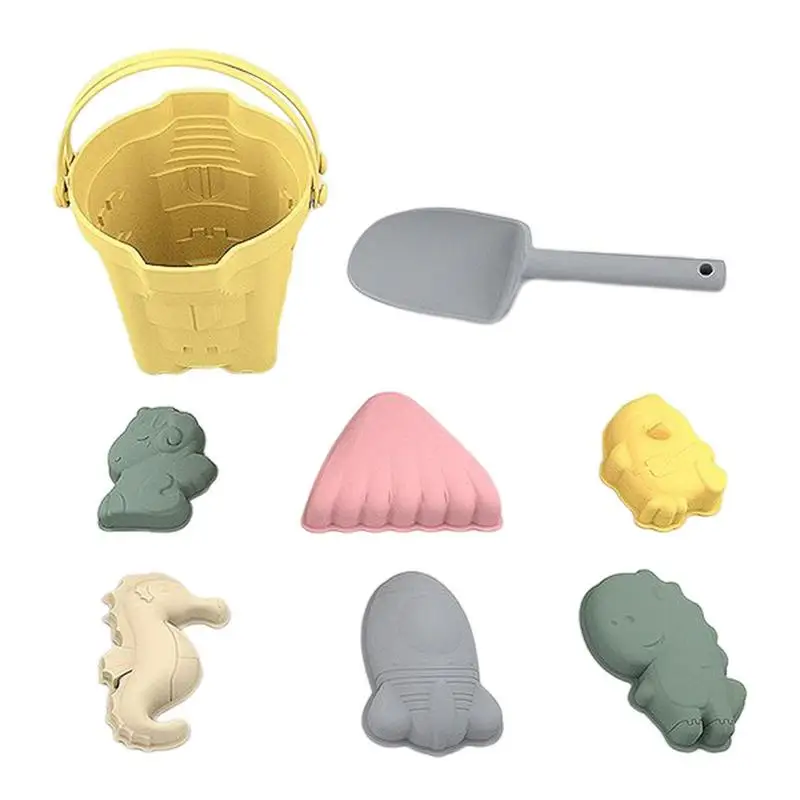 

8Pcs Summer Beach Toys For Kids Soft Silicone Sandbox Set Beach Game Toy For Send Children Beach Play Sand Water Play Tools Swim