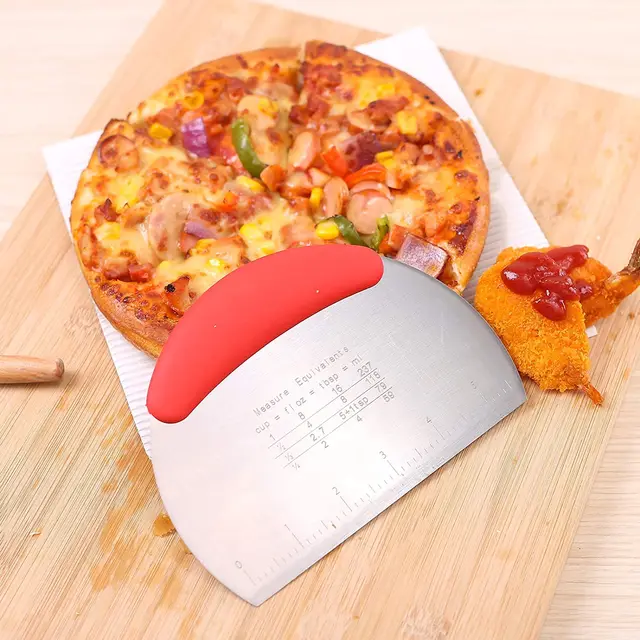 Grattoir de Table Multi-Usages en Acier Inoxydable Grattoir de Pâte à Pizza  pour Pain et Pâte à Pizza 