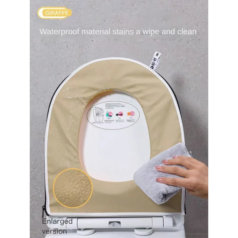 Winter Warm soft toilet seat cover pad home toilet mat pad Four Seasons universal waterproof zipper WC cushion Cape potty case 2
