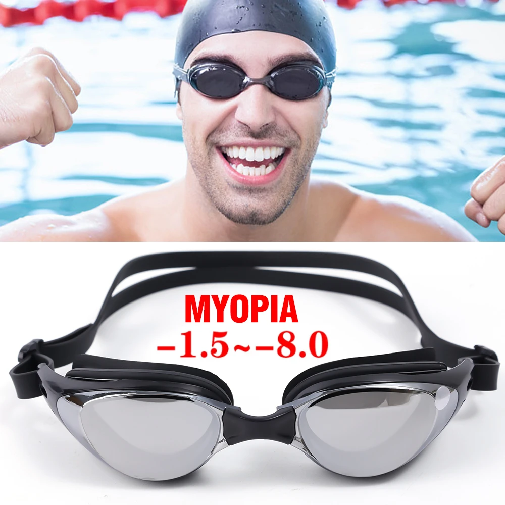 1.0 9.0 Myopia Swimming Goggles Waterproof Anti Fog Swim Goggle