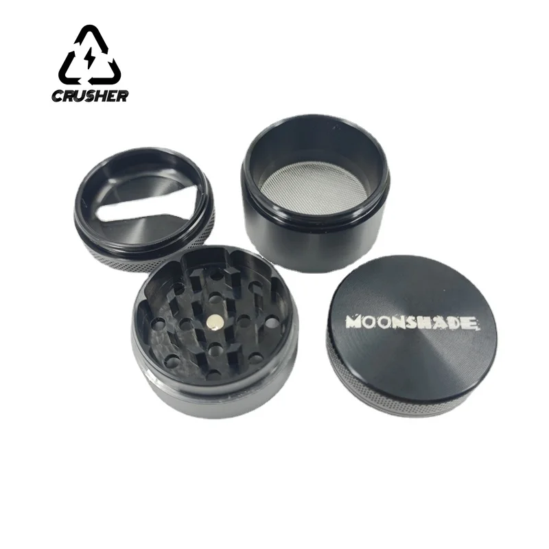 CRUSHER 알루미늄 합금 수동 담배 연마기, 40mm, 4 층 건조 허브 스파이스 커터, 컴팩트 및 편리한 흡연 액세서리