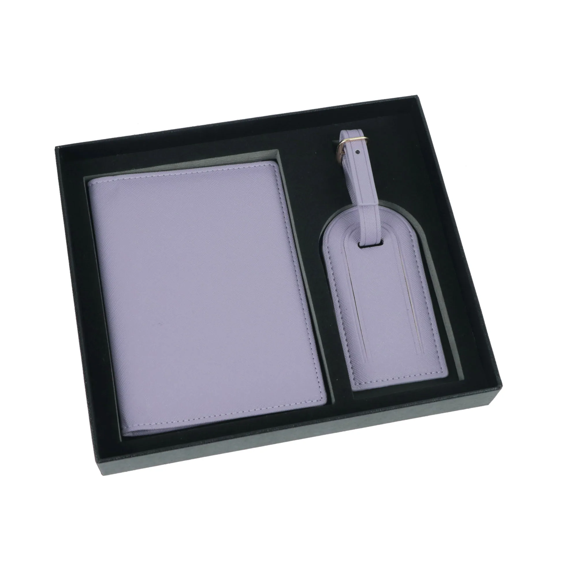 Personalized Passport Cover & Luggage Tag Set - Elegant Travel Accessories
