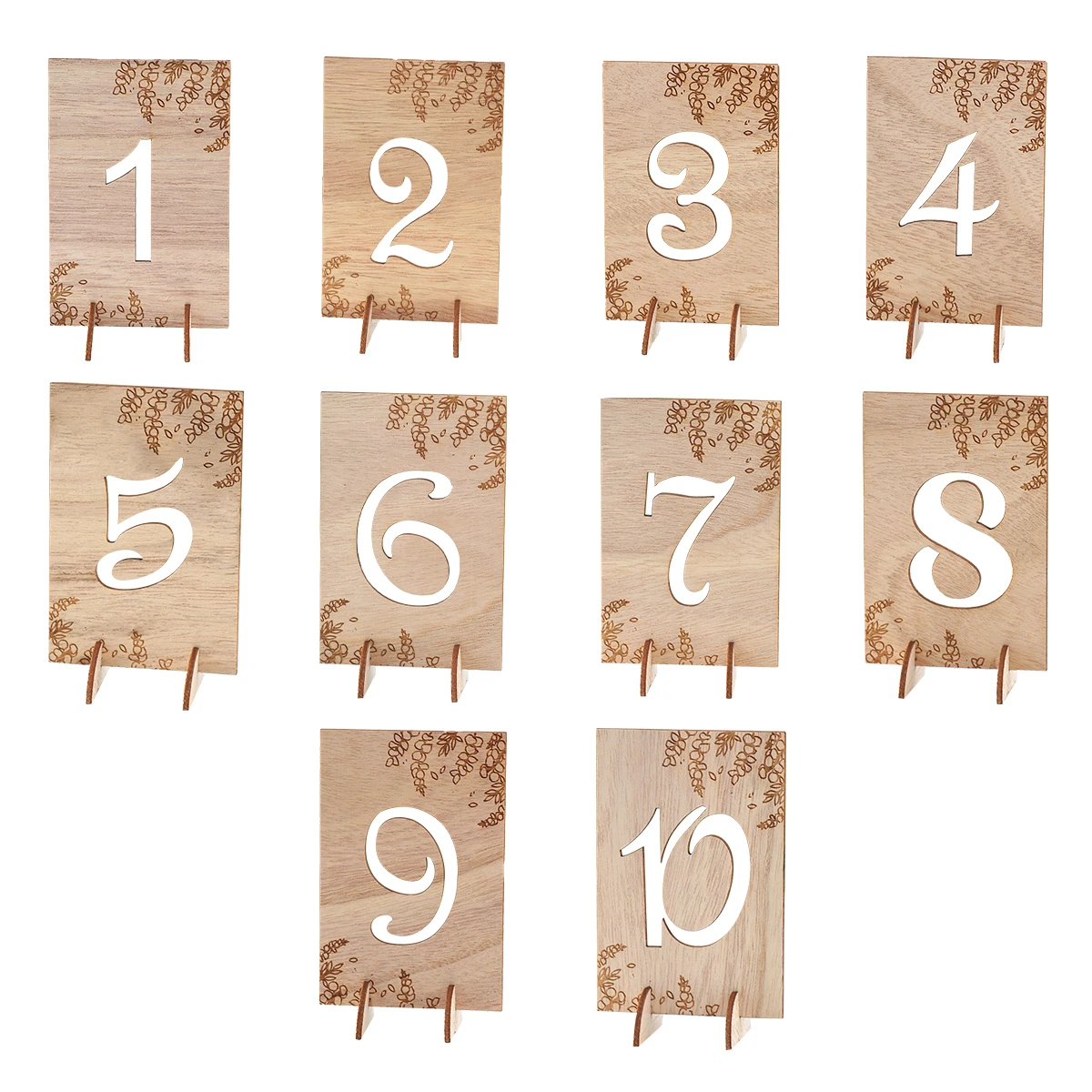 

10 шт., деревянные цифры, 1-10 дюймов