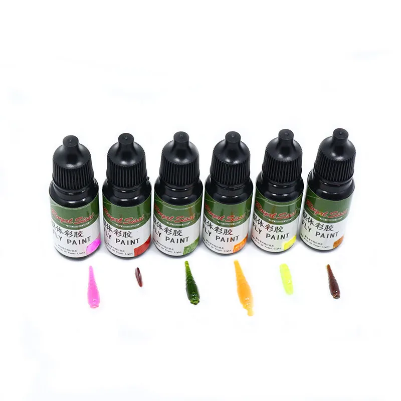 10ml/bottle fly tying UV fly paint 6optional colors semi-transparent colorful UV resin glue instant cure under light fishing tackle fly tying glue