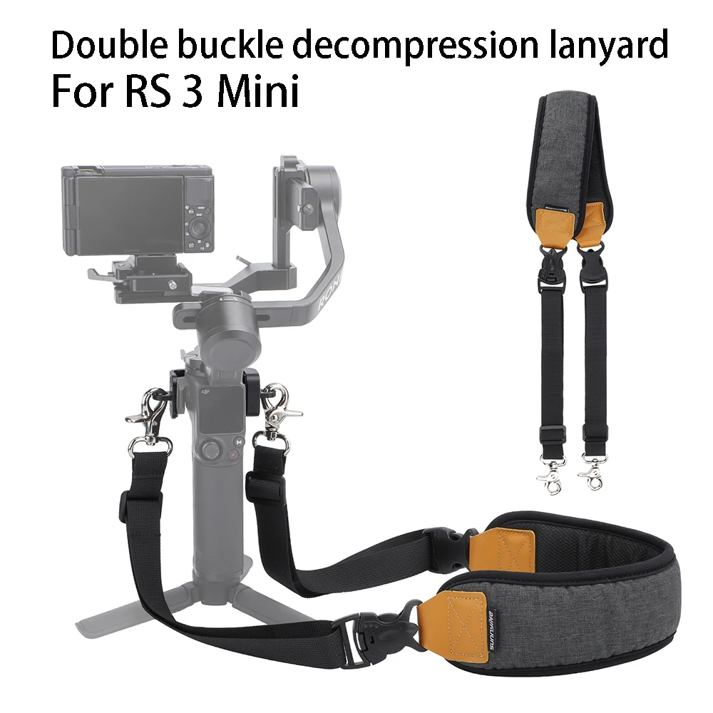 

Для DJI RS3 Mini lanyard, ручной карданный подвес с двойной пряжкой, удобный плечевой ремень для DJI RS3 Мини-Аксессуары