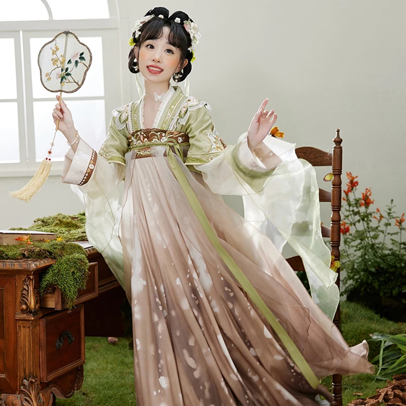 precedente juicio jefe Nueva ropa china tradicional y antigua para mujer, Ropa de baile clásico de  la dinastía Tang, vestido Hanfu para madre e hija DQL7651| | - AliExpress