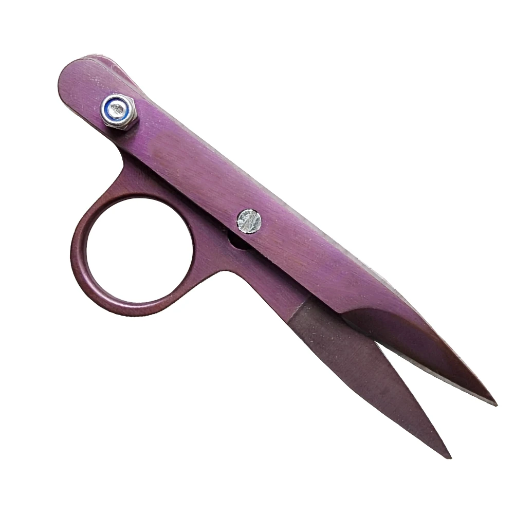 Sewing Scissors Tailor Scissors Sewing Supplies Craft Scissors Household Scissors 4.6 Inch Purple Titanium Color PU Leather Sheath Sewing Houseware Embroidery Knitting Office Tailor Clip Scissor