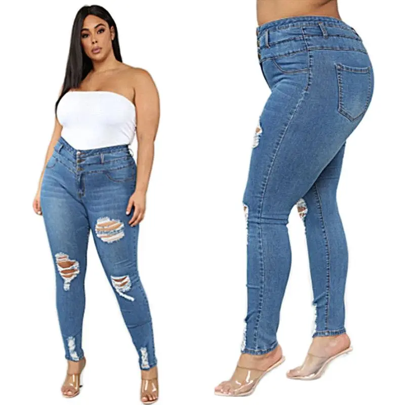 Jeans Ajustados Blancos Lisos, Pantalones De Mezclilla De Tiro Alto Con  Curvas Y Estiramiento Medio, Jeans Y Ropa De Mezclilla Para Mujer