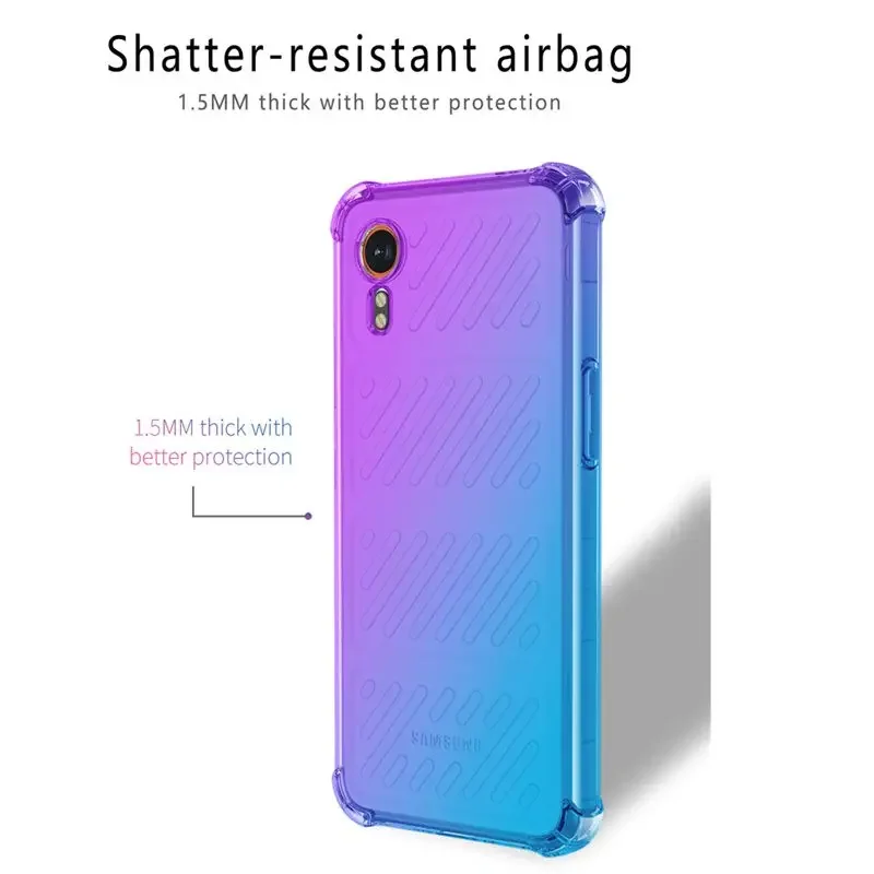 Gradient Shockproof Silicone TPU Case - Transparent Protective Cover