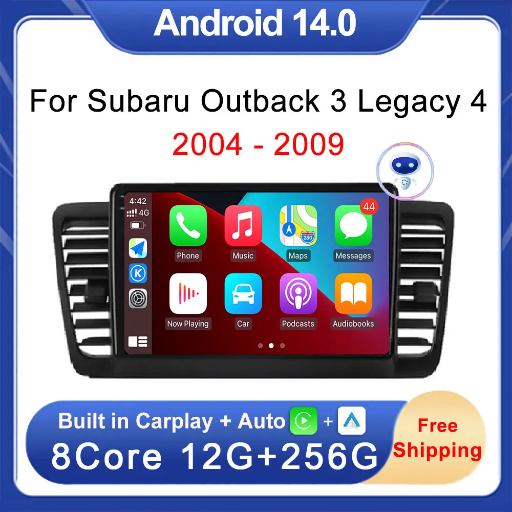 

Android 14 For Subaru Outback 3 Legacy 4 2004 2005 2007 2008 2009 Car Radio Multimedia Video Player GPS Navigation DVD 2Din