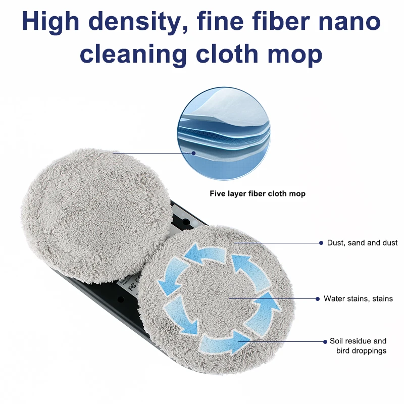 110V/220V Window Cleaning Robot Smart Anti-Fall Remote Control Electric Automatic Glass Vacuum Cleaner Brush Washer Glass Wiper 2