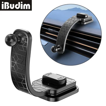 Base pieghevole per supporto per telefono per auto Testa a sfera da 17 mm Schermo universale per cruscotto per auto Supporto per telefono cellulare Base adesiva