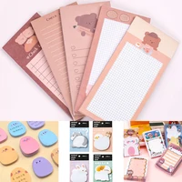 4Packs Korean Cute Kawaii Sticky Notes Journaling Memo Pad Post Notepad To Do List Shopping Daily Planner Index Check Stationery 1