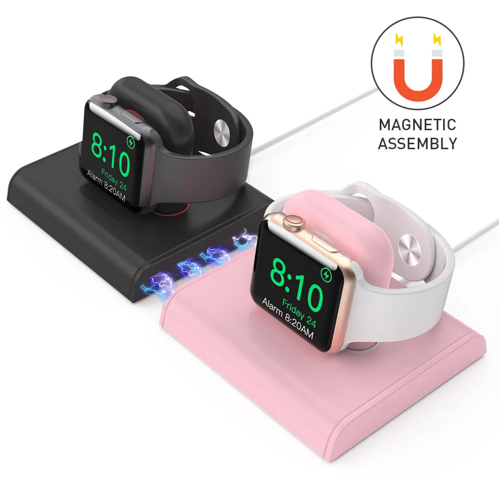 

Dual ABS Charging Dock For Apple Watch Series 5/4/3/2/1 for Apple Watch Dual-Head Charging Dock bedside storage charging base