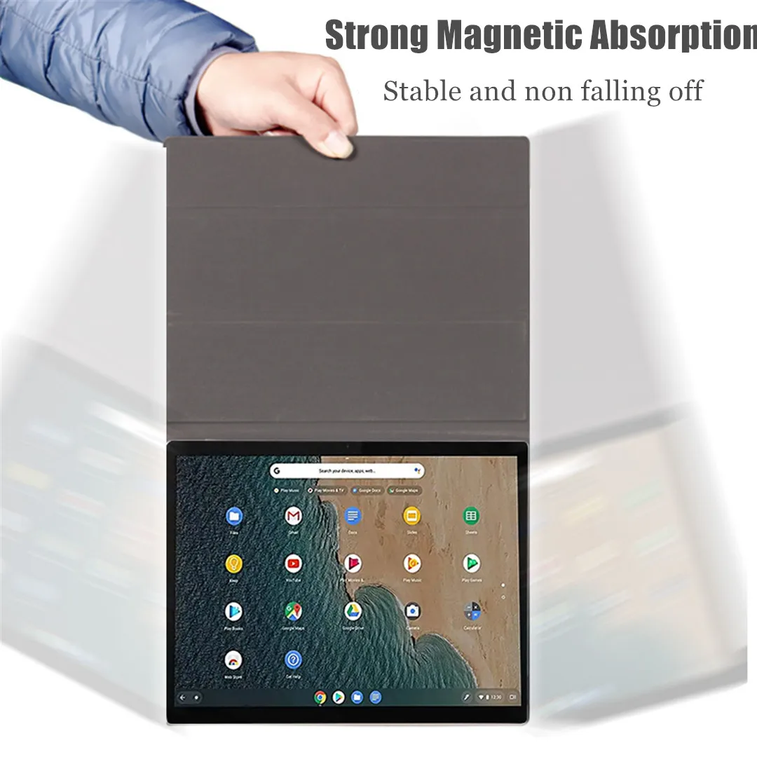 Dobra Magnética Protect Shell Tampa do Suporte para Lenovo Ideapad Chromebook Duet 133 - Imagem 5