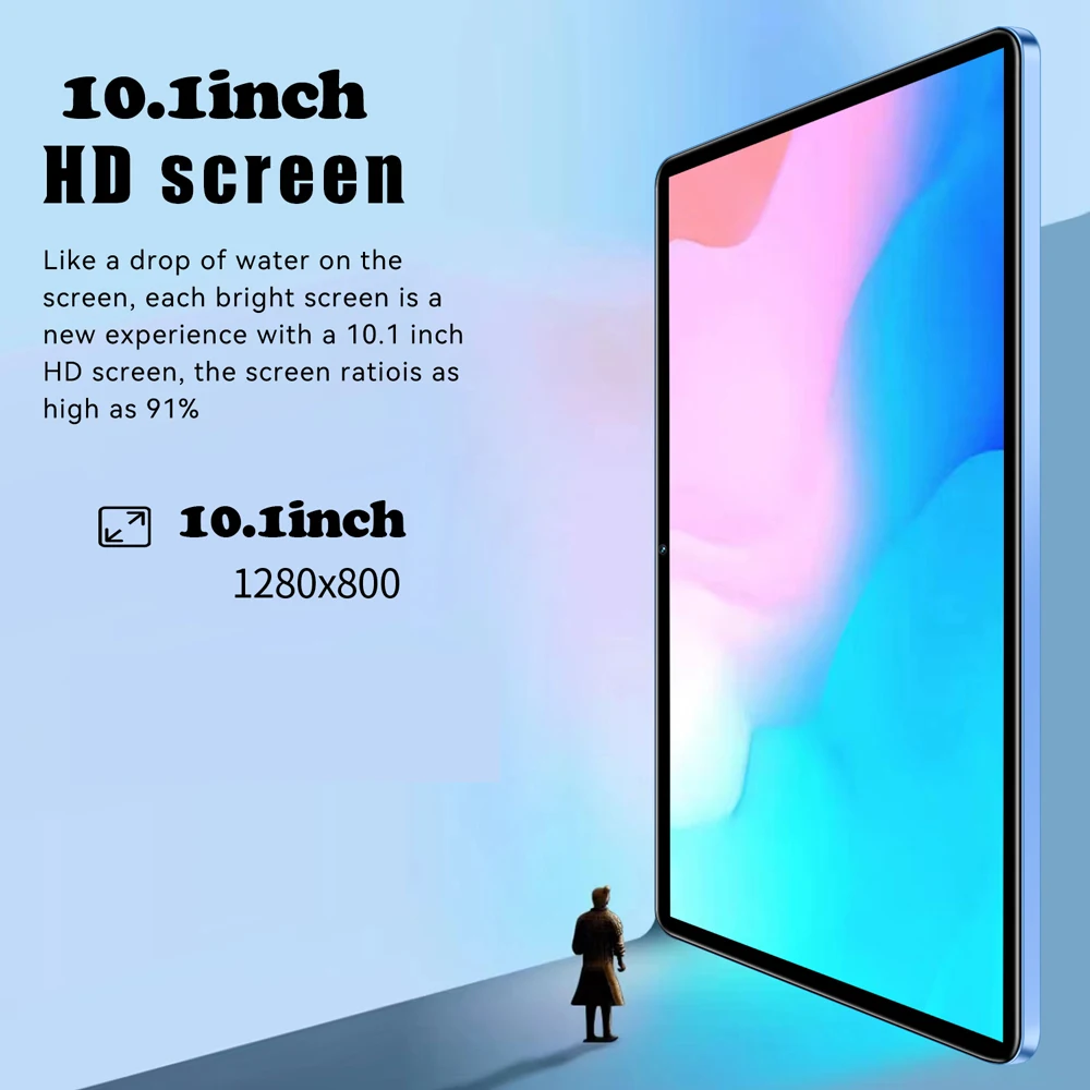 2025년형 10.1인치 대화면 태블릿 TAB 4GB+64GB 구글 블루투스 듀얼 카메라 3G 통화 지원 안드로이드 11 시스템 5000mAh