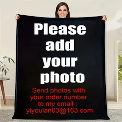 Personalized Valentine's Day Photo Blanket - Custom Warm Throw - Flannel 75 x 100 (Photo Blanket)