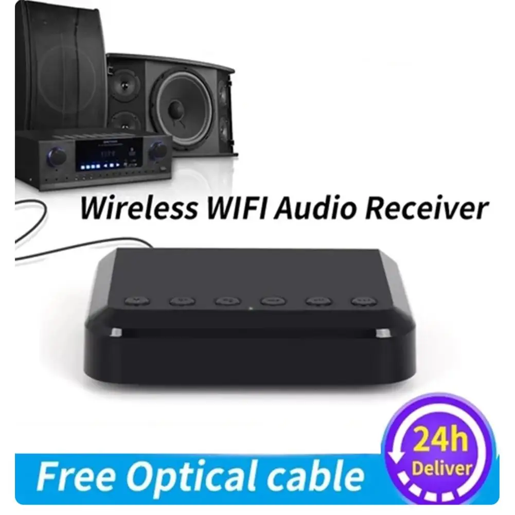 

WR320 Audio Receiver Adapter Home RCA AUX 3.5mm Music Receiver Home Stereo Theater System Stereo Audio Component Receivers