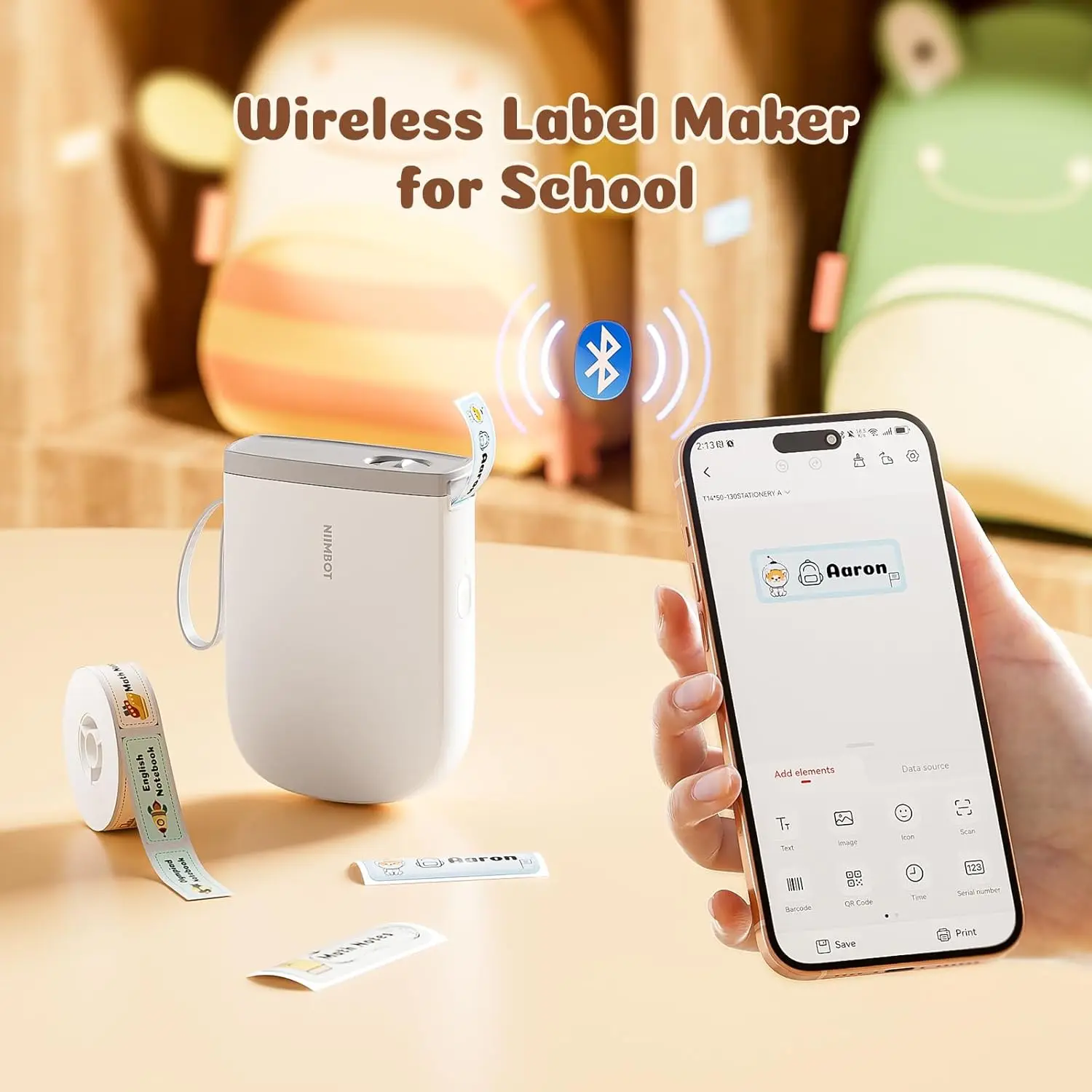 Niimbot D110 D11H 300dpi Mini Portable Printer Mobile Thermal Adhesive Label Maker For Stickers Pocket Labeling Wireless Machine