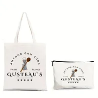 Ratatouille Shirt Chef Remy Handbag Ladies Cosmetic Organizer Canvas Shoulder Bag Eco Large Capacity Shopping Bag Wallet 2