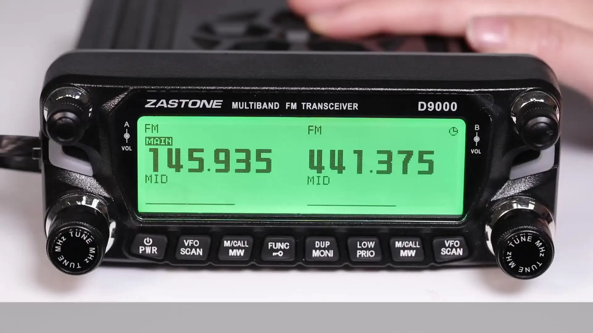 Zastone D9000 모바일 라디오 방송국, UHF/VHF 리피터, 듀얼 밴드 자동차 워키 토키, 50W 멀티 밴드 수신