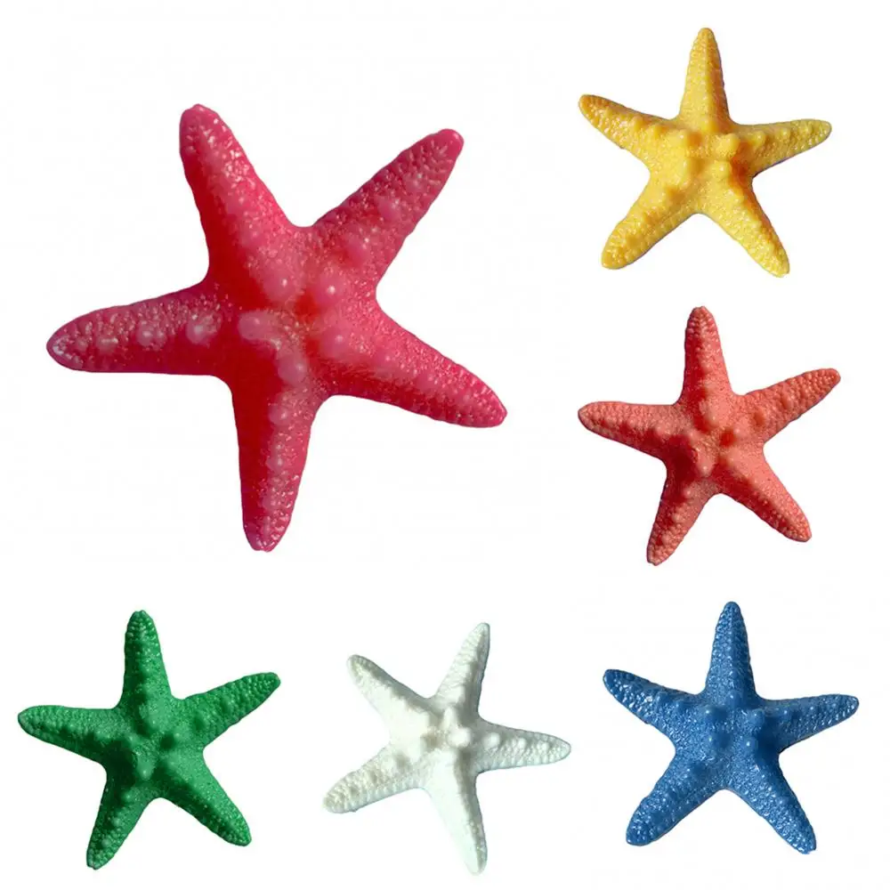 5Pcs Aquarium Decoration Decor Simulation Starfish Ornament Beach Ocean Sea Star Home Wall Party Decor