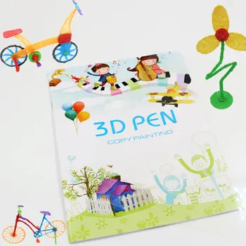 Penna da stampa 3D Libro da disegno Riutilizzabile Colorato 22/40 Modelli di carta spessa Piastra trasparente Modello di pittura per penna 3D Regali per bambini