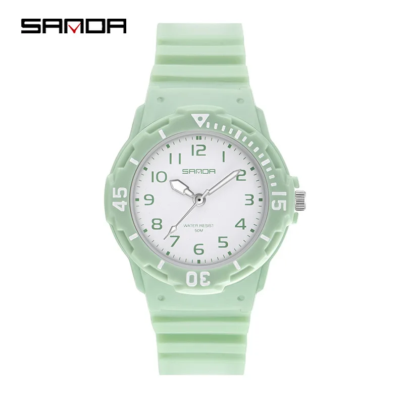 

SANDA 6011 модные трендовые женские часы 2023 Новые повседневные женские часы светящиеся стрелки 50 м водонепроницаемые наручные часы кварцевые женские часы