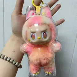 LABUBU Transparent Protective Shell Macaron Stand & Dust Cover Doll Protector Case - No doll (V3)