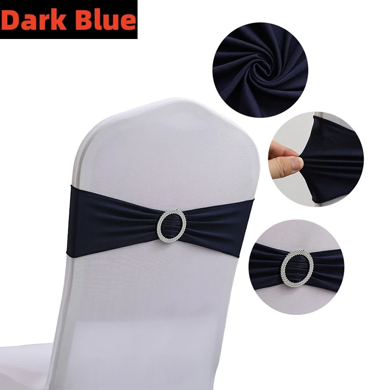 Spandex Chair Sashes Bows - Babenest 50PCS Preiu Stretch Chair Cover Band With Buckle Slider - View #7