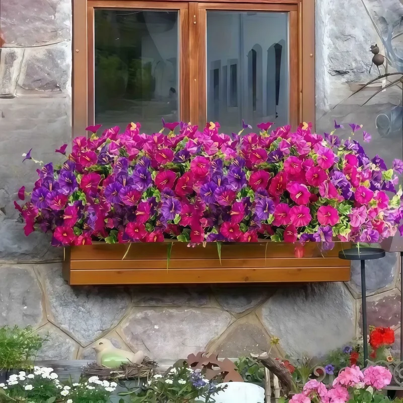 2PCS UV-Resistant Artificial Morning Glory & Eucalyptus Hanging Decor 4 Sba170ac494324d88a58a1fb47df3f4e7f