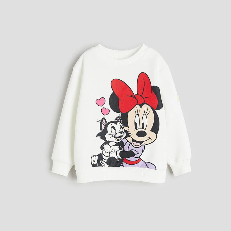 Cartoon Minnie Printed Baby Girls Sweatshirt Long Sleeve Hoodie Spring Fall Kids Clothing Loose Fashion Cartoon Casual Sweater 4