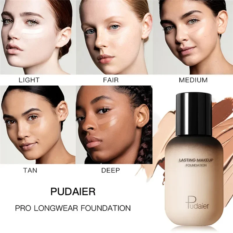 Liquid Foundation 40ml Face Foundation Base Makeup Matte Oil Control Concealer Full Coverage Liquid Foundation Cream Cosmetics