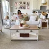 Coffee Table for Living Room - Farmhouse Modern Coffee Tables with Storage, Ivory White Coffee Table 6
