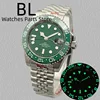 BLIGER 40mm GMT Men Mechanical Wristwatch NH34 Watch Sapphire Glass C3 Luminous Ceramic Bezel Green Dial Waterproof Glide Clasp 1
