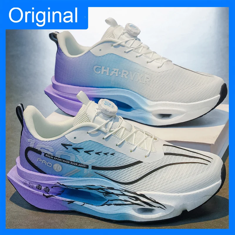 Unisex Sports Shoes Breathable Mesh Fashionable Rotating Buckle Running Shoes 2026 Summer New Soft Sole Rebound Running Shoes 4