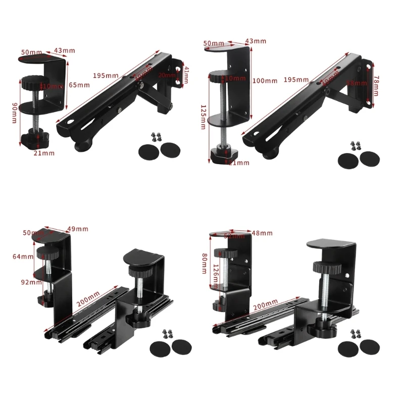 

LXAF 2 Pack Shelving Bracket Desktop Iron Rack Keyboard Holder Desk Extender Plate